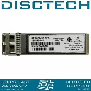 HP 455885-001 456096-001 10GB SR SFP+ Optical Gigabit Ethernet Transceiver
