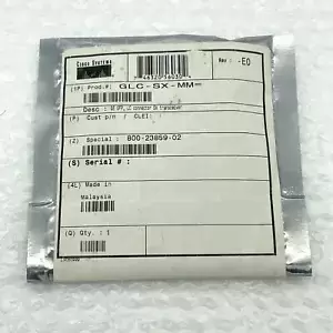 SEALED Cisco GLC-SX-MM= 800-23859-02 1000BASE-SX Optical LC Transceiver Module