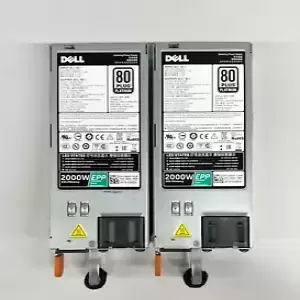 LOT OF 2x 39K3H DELL POWEREDGE 2000W 80+ PLATINUM POWER SUPPLY