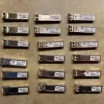 LOT OF 18 GENUINE CISCO GLC-SX-MMD 1000BASE-SX SFP TRANSCEIVER MODULES ZZ1-4(25)