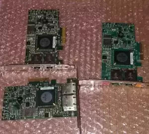Lot of 3 Dell 0F169G Broadcom 181G Dual Port PCIe Gigabit Network Adapter Card