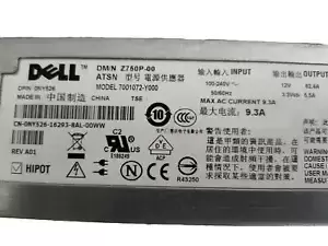 Dell Power Supply  DMN-Z750P-00  750w Poweredge PE2950 2950 Z750P-00 NY526
