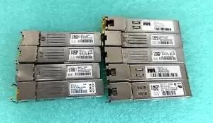 LOT OF 9 Genuine Cisco GLC-T GBIC 1.25Gbps 1000BASE-T SFP Transceivers- READ!!!