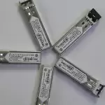 Lot of 8 - Finisar FTLF8524P2BNV-E6 4Gb FC, 1GbE SFP 500m SW FTLF8524P2BNV