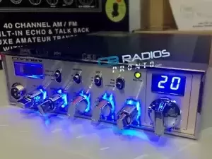 Connex 3300HP 10 Meter Radio - BLUE NITRO LIGHT RINGS + PERFORMANCE TUNED dimmer