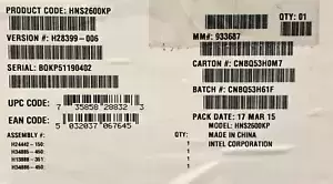 Intel HNS2600KP Custom 6.4" x 17.7" Socket R3 Rack Compute Module NEW OPEN BOX