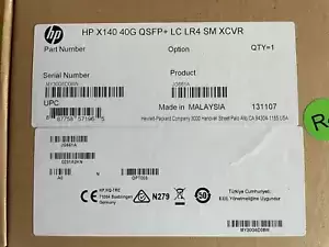 LOT OF 4 NEW IN BOX JG661A HP X140 40G QSFP+ LC LR4 SM 10km 1310nm Transceiver
