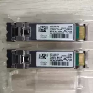 cisco original SFP-10G-ER transceiver module used with green hologram