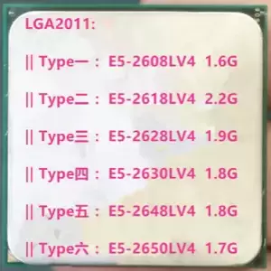 Intel Xeon E5-2608LV4 2618LV4 2628LV4 2630LV4 E5-2648LV4 E5-2650LV4 LGA2011 CPU
