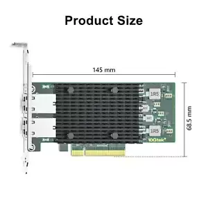 For Intel X540 T2 10GB Enternet Card Dual RJ45 Ports PCIe x8 10GB Network Card