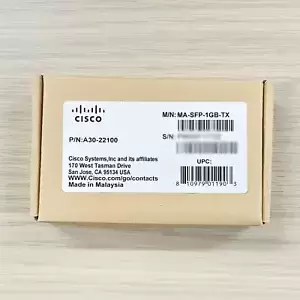 Cisco Meraki MA-SFP-1GB-TX 1G SFP Copper RJ45 100m Transceiver Module