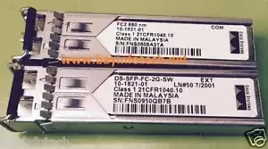 Cisco DS-SFP-FC-2G-SW 10-1821-01 2GBASE-SW SFP Wavelength 850nm "LOT OF 10"