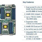 X9DRH-IF Supermicro Dual Intel Xeon LGA2011 E-ATX Server System Mother board