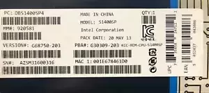 Intel DBS1400SP4 S1400SP4 Server Board SSI ATX 1U RACK Socket B2- NEW