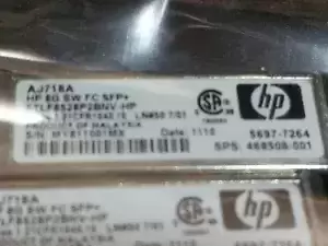 Lot of 10 HPE 8GB SW FC SFP Transceiver Module, AJ718A 468508-001