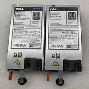 Lot of 2 Dell 495 Watt 80 Plus Platinum Switching Power Supply Model: D495E-S0
