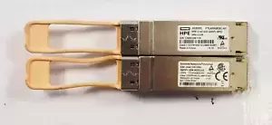 Lot of 2 HPE / EXTREME FTL410QE2C 40G QSFP+ SR4 Transceiver Modules