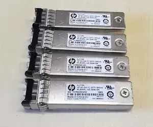 Lot of 4 HP Genuine AJ781A 8G SW FC SFP+ 850nm PLRXPL-VE-SH4-3H Transceiver