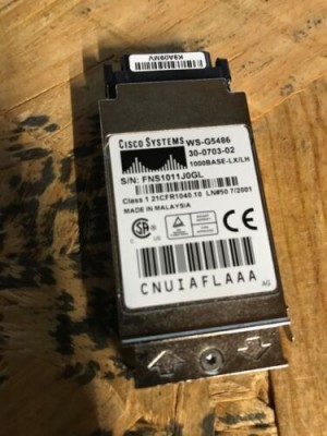 Cisco WS-G5486 1000Base-LX/LH GBIC Transceiver Module 30-0703-02 1000base-lx/lh