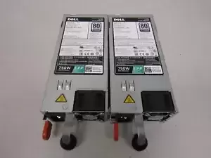 Lot of 2 Dell 750W 80+ Platinum EPP Power Supply 5RHVV Y9VFC  for R530/R630/R730
