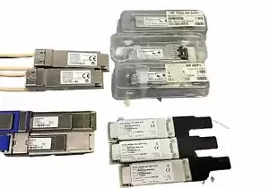 Finisar FTL410QE2C Xcvr QSFP-MTO, HP 455885-001, ARISTA SFP-1G-T, TRANSIVER X12
