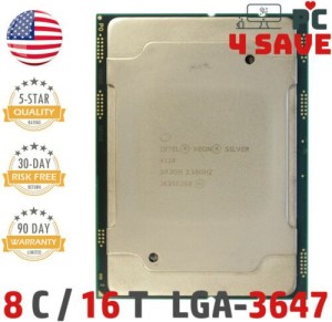 Intel Xeon Silver 4110 CPU 2.10 GHz LGA-3647 8-Core Server Processor SR3GH 85W