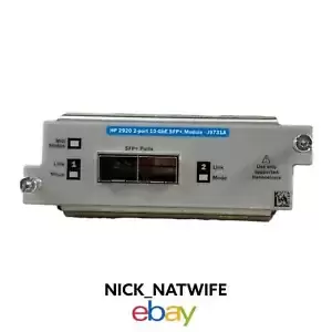 HP Aruba 2920 2-Port 10GbE SFP+ Module J9731A 2 x SFP + Transceiver Slots