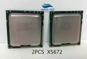 MATCHED PAIR INTEL XEON X5672 SLBYK 3.2GHZ QUAD CORE CPU PROCESSOR LGA 1366