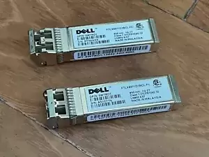 Various SFP Transceivers (Dell, Cisco & Avago) & 2x Fiber Cables (Cables To Go)