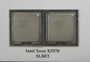 Two -  Intel Xeon X5570 SLBF3 Processor CPU