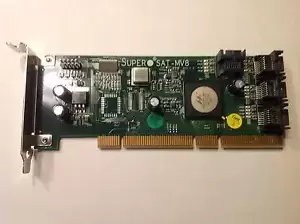 *LATEST Rev1.0*Supermicro AOC-SAT-MV8 8-Port SATA RAIS Card For 1U 2U low Profil