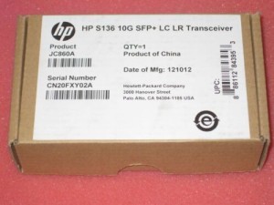NEW HP S136 10G SFP+ LC LR 10GbE 1310nm Transceiver 10GE JC860A Genuine