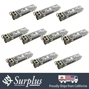 Lot of 10 Cisco GLC-SX-MMD 1Gb SFP MMF 850nm Lucent Connector Transceiver Module