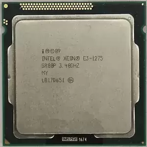 Intel Xeon E3-1275 SR00P 4 Core Clock 3.4 - 3.8 GHz, Socket LGA1155, 95W CPU