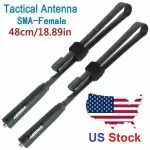 2PCS TACTICAL ANTENNA SMA-FEMALE DUAL BAND VHF UHF FOR BAOFENG F8HP UV-5R UV-82