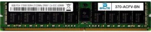 370-ACFV - Dell Compatible 8GB PC4-17000 DDR4-2133Mhz 2RX8 1.2v ECC UDIMM