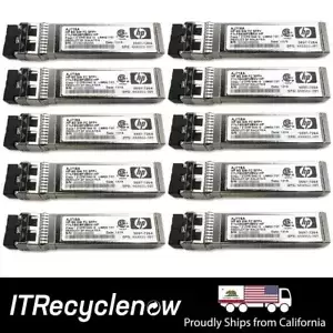 Lot of 10 Genuine HP AJ718A StorageWorks 8GB Short Wave SW FC SFP+ Transceiver