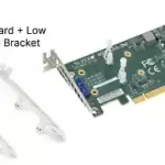 ??Two brackets?Supermicro AOC-SLG3-2M2 PCIe Add-On Card for up to two NVMe SSDs