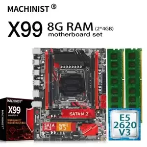 X99 RS9 Motherboard with Intel Xeon E5 2620 V3 LGA 2011-3 CPU 8GB DDR4 ECC RAM