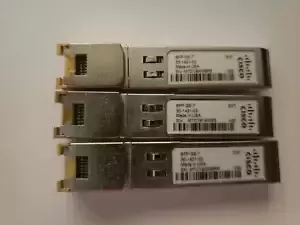 Cisco SFP-GE-T 30-1421-02 USA 1000BASE-T RJ45 SFP Transceiver Lot of 3