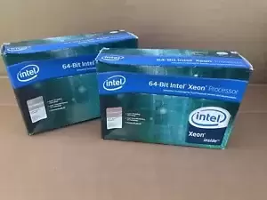 NEW PAIR 2007 INTEL XEON 64-BIT CPU 3.60 GHZ DUAL 604-PIN MICRO-PGA SL8P3