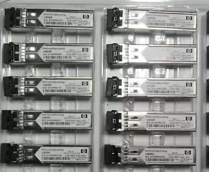 Lot of 10Pcs New OB HP J4858B Gigabit 1000Base-SX LC 850nm SFP Transceiver GBIC