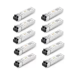 10Pack 10GBase-LR SFP+ Transceiver, 10G LC Single Mode Module for Cisco SFP-1...