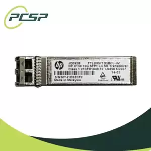 Lot of 4 HP JD092B X130 10G SFP+ LC SR Transceiver 850nm FTLX8571D3BCL-HZ