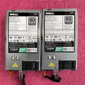Lot Of 2 Dell Y9VFC 750W 80+ PLATINUM SERVER POWER SUPPLY PowerEdge R730 0Y9VFC
