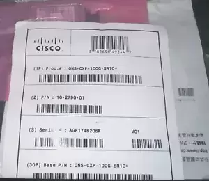 ONS-CXP-100G-SR10 Commercial Temp (10-2790-01) - Genuine Cisco ONS Transceiver