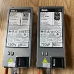 Lot of 2 Dell PowerEdge 750W EPP 80 Plus Platinum Power Supply 0W8R3C