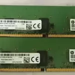 Micron 2 8GB Stick HP 809080-591 1RX8 PC4-2400T SERVER RAM MTA9ASF1G72PZ-2G3B1RG