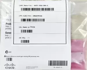 Cisco QSFP-100G-SR4-S 100GBASE SR4 QSFP Transceiver MPO 100m over OM4 MMF.
