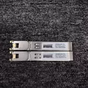 (LOT OF 2) Cisco 30-1410-02 1000BASE-TX SFP Transceiver Module